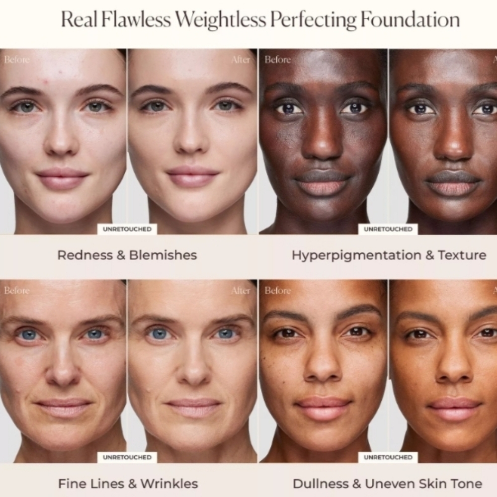 Laura Mercier Real Flawless Weightless Perfecting Foundation: Cashmere (1W1) NIB - Picture 8 of 9